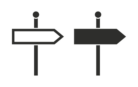 Signpost  icon  on white background. Vector illustration.のイラスト素材