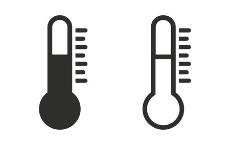 Thermometer  icon  on white background. Vector illustration.のイラスト素材