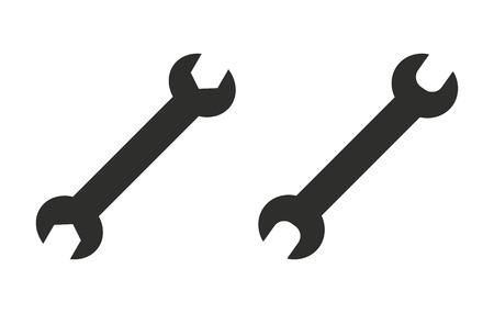 Wrench  icon  on white background. Vector illustration.のイラスト素材
