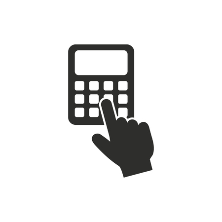 Calculator  icon  on white background. Vector illustration.のイラスト素材