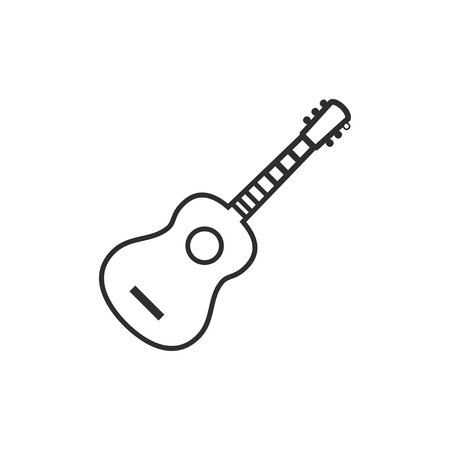 Guitar  icon  on white background. Vector illustration.のイラスト素材