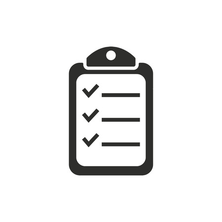 Clipboard  icon  on white background. Vector illustration.のイラスト素材
