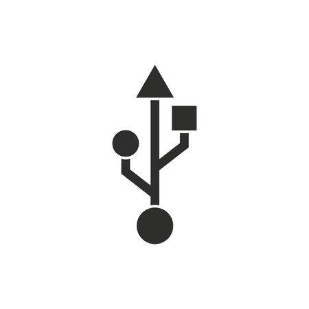 Usb  icon  on white background. Vector illustration.のイラスト素材