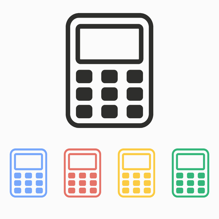 Calculator  vector icon. Illustration isolated on white  background for graphic and web design.のイラスト素材