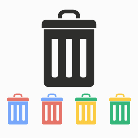 Bin  vector icon. Illustration isolated on white  background for graphic and web design.のイラスト素材