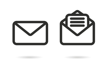 Mail    vector icon. Black  illustration isolated on white  background for graphic and web design.のイラスト素材