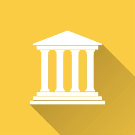 Court   vector icon with long shadow.  Illustration  for graphic and web design.のイラスト素材