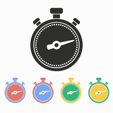 Stopwatch  vector icon. Illustration isolated on white  background for graphic and web design.のイラスト素材