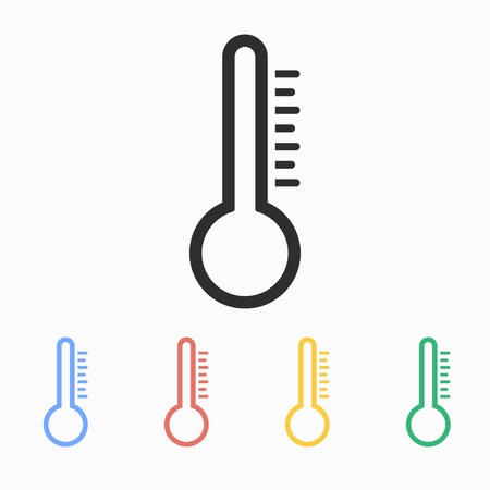 Thermometer  vector icon. Illustration isolated on white  background for graphic and web design.のイラスト素材