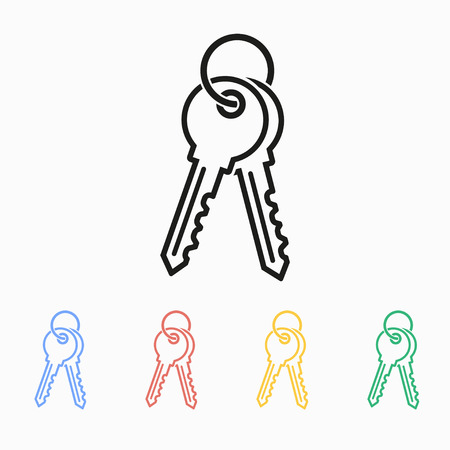 Key  vector icon. Illustration isolated on white  background for graphic and web design.のイラスト素材