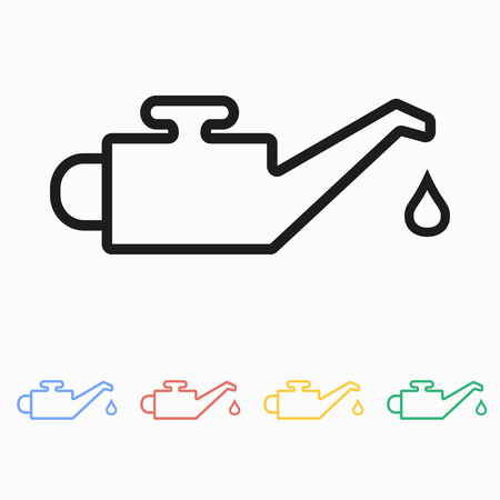 Oil  vector icon. Illustration isolated on white  background for graphic and web design.のイラスト素材