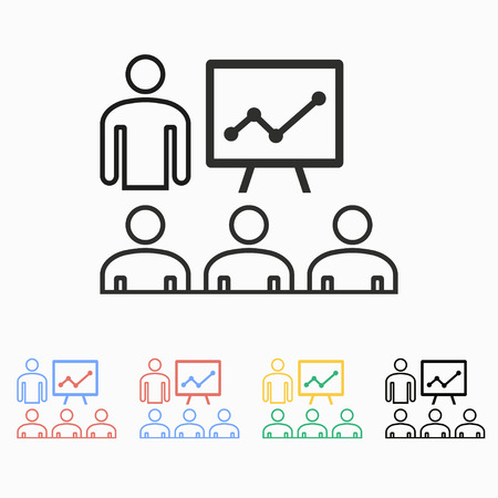 Presentation  vector icon. Illustration isolated on white  background for graphic and web design.のイラスト素材