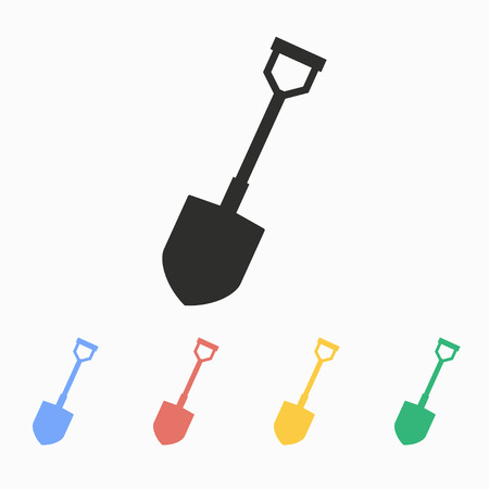 Shovel  vector icon. Illustration isolated on white  background for graphic and web design.のイラスト素材
