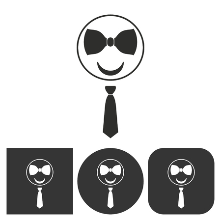 Necktie   vector icon. Black  illustration isolated on white  background for graphic and web design.のイラスト素材