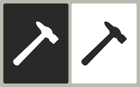 Hammer    -  black and white icons. Vector illustration.のイラスト素材