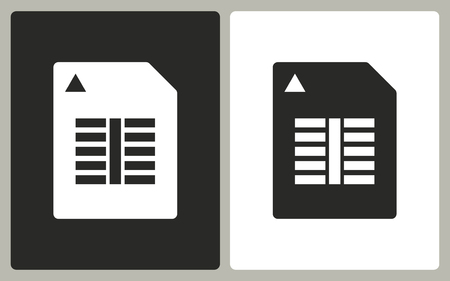 Memory card  -  black and white icons. Vector illustration.のイラスト素材
