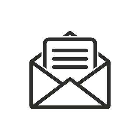 Mail    vector icon. Black  illustration isolated on white  background for graphic and web design.のイラスト素材
