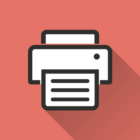 Printer    vector icon. Illustration isolated for graphic and web design.のイラスト素材