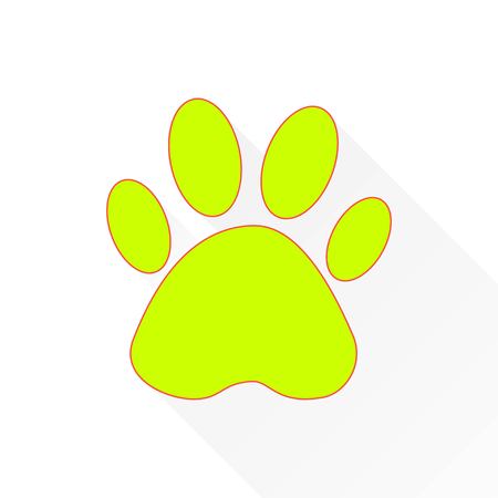 Paw   vector icon. Illustration isolated on white  background for graphic and web design.のイラスト素材