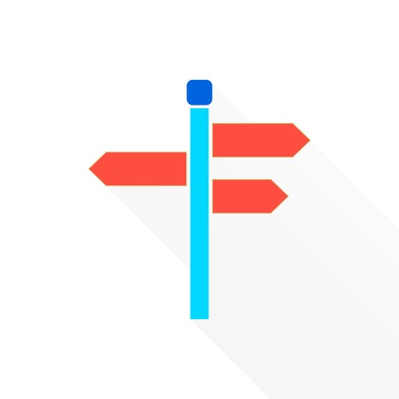 Signpost   vector icon. Illustration isolated on white  background for graphic and web design.のイラスト素材