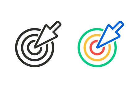 Aim    vector icon. Illustration isolated for graphic and web design.のイラスト素材