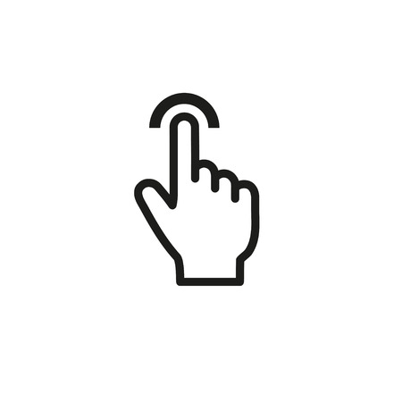 Touch   vector icon. Illustration isolated on white  background for graphic and web design.のイラスト素材