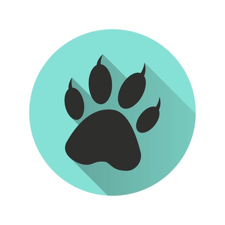 Paw vector icon. Illustration isolated for graphic and web design.のイラスト素材