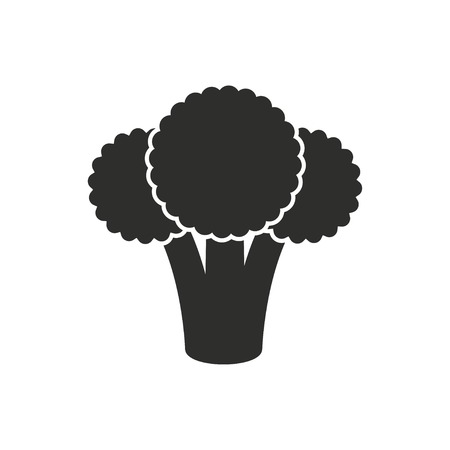 Broccoli vector icon. Illustration isolated on white background for graphic and web design.のイラスト素材