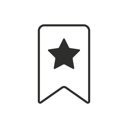 Bookmark vector icon. Illustration isolated on white background for graphic and web design.のイラスト素材