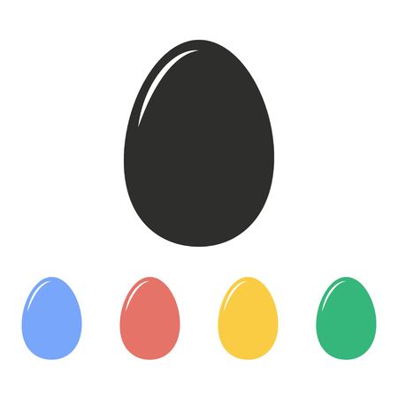 Egg vector icon. Illustration isolated on white background for graphic and web design.のイラスト素材