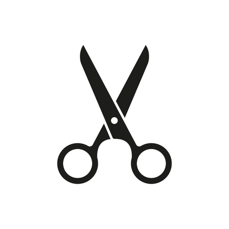 Scissors vector icon. Illustration isolated on white background for graphic and web design.のイラスト素材