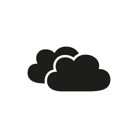 Clouds sky vector icon. Illustration isolated on white background for graphic and web design.のイラスト素材