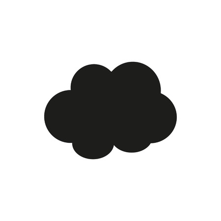 Clouds sky vector icon. Illustration isolated on white background for graphic and web design.のイラスト素材