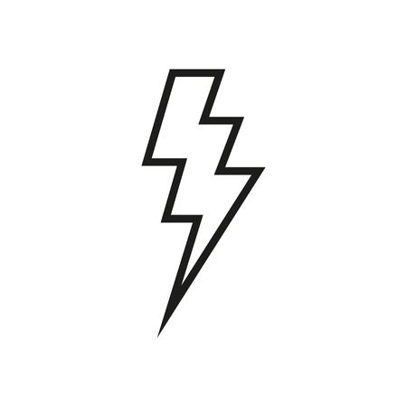 Bolt vector icon. Illustration isolated on white background for graphic and web design.のイラスト素材