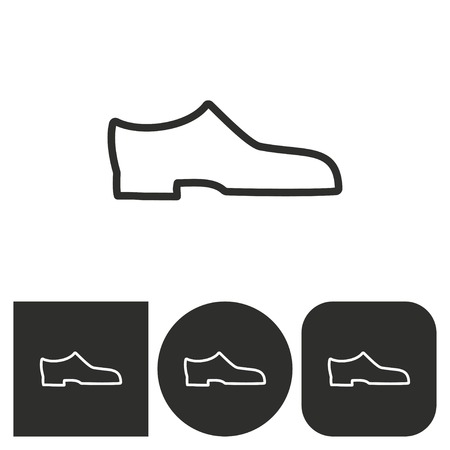Shoe - black and white icons. Vector illustration.のイラスト素材