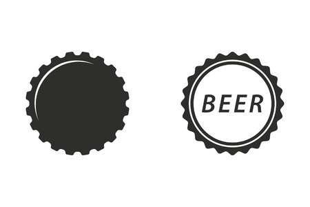 Bottle cap vector icon. Illustration isolated on white background for graphic and web design.のイラスト素材