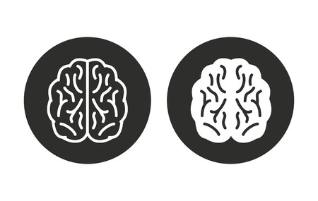 Brain vector icon. Illustration isolated for graphic and web design.のイラスト素材