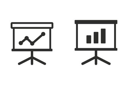 Diagram board vector icon. Illustration isolated on white background for graphic and web design.のイラスト素材