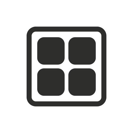 Menu vector icon. Black illustration isolated on white background for graphic and web design.のイラスト素材