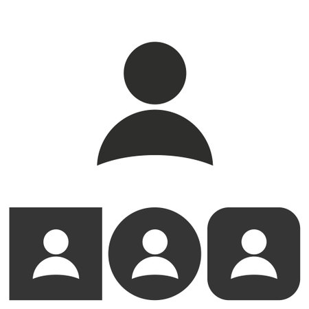 Man - black and white icons. Vector illustration.
