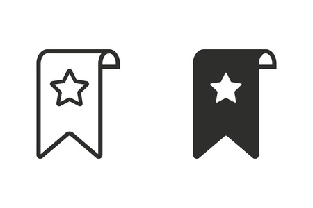 Bookmark vector icon. Black illustration isolated on white background for graphic and web design.のイラスト素材