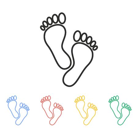 Foot vector icon. Illustration isolated on white background for graphic and web design.のイラスト素材