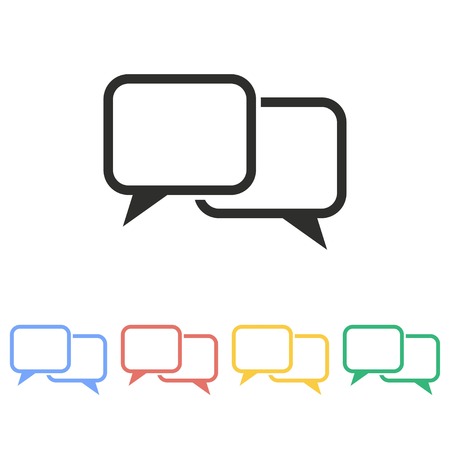 Communication bubble vector icon. Illustration isolated on white background for graphic and web design.のイラスト素材