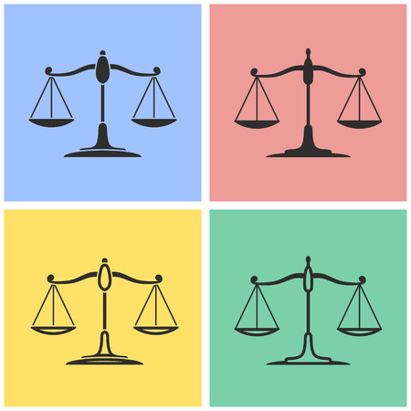 Scale vector icons set. Illustration isolated for graphic and web design.のイラスト素材