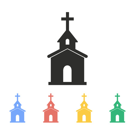 Church vector icon. Illustration isolated on white background for graphic and web design.のイラスト素材