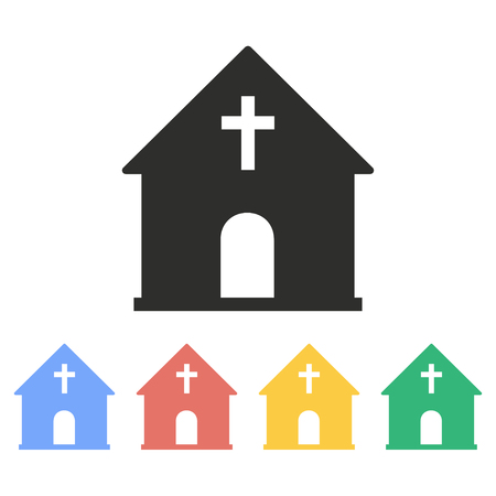 Church vector icon. Illustration isolated on white background for graphic and web design.のイラスト素材