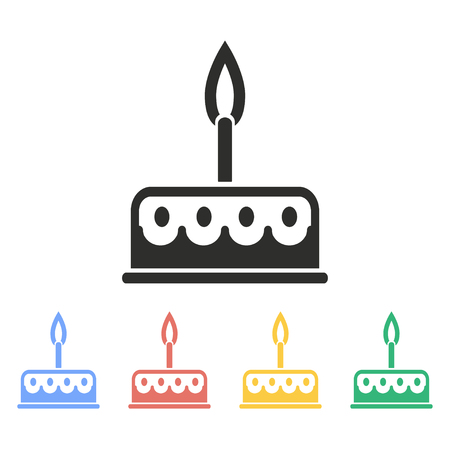 Cake vector icon. Illustration isolated on white background for graphic and web design.のイラスト素材