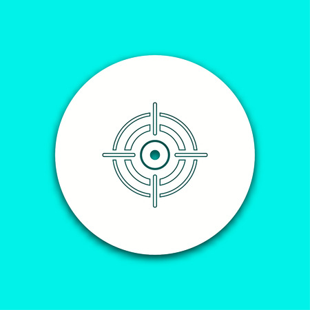 Target vector icon with shadow. Illustration isolated for graphic and web design.のイラスト素材