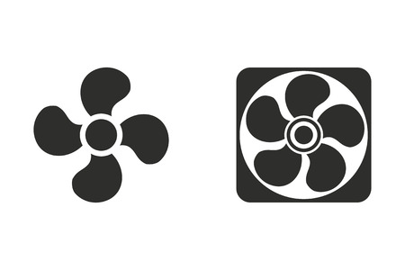 Fan vector icon. Black illustration isolated on white background for graphic and web design.のイラスト素材