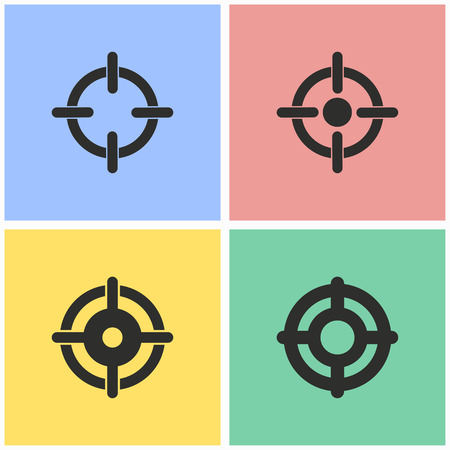 Target vector icons set. Illustration isolated for graphic and web design.のイラスト素材